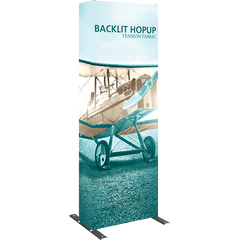Hopup 2.5Ft Backlit Straight Tension Fabric Display Kit