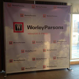 Step And Repeat Vinyl Banner With Frame